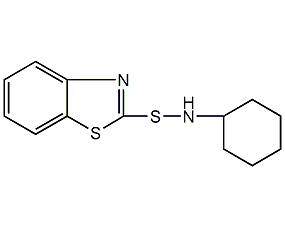 N-環(huán)己基-2-并噻唑次磺酸酰胺結構式